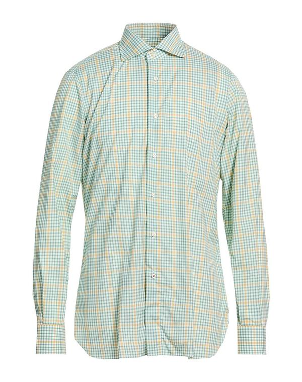 イザイア メンズ トップス シャツ ISAIA チェック柄シャツ Green グリーン