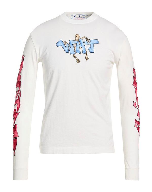 オフ-白いこと メンズ トップス プルオーバー OFF-WHITE Ｔシャツ White 白いこと