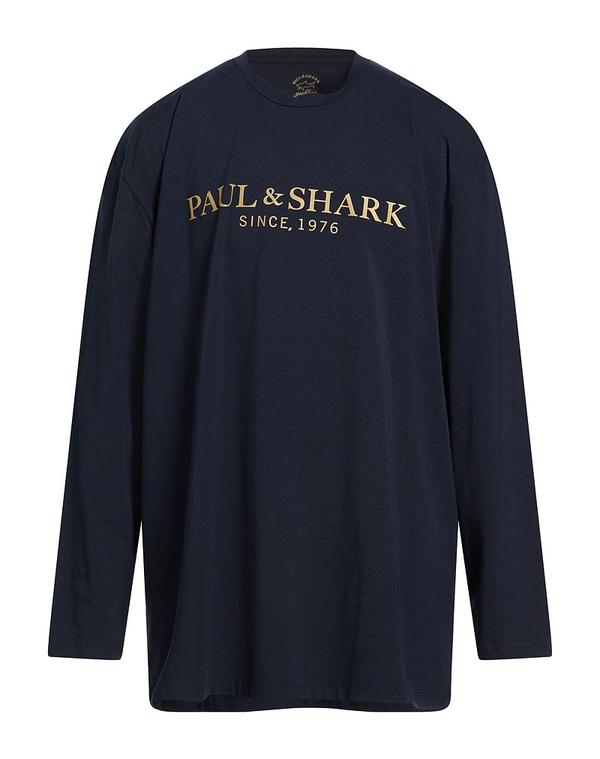ポールアンドシャーク メンズ トップス Tシャツ PAUL & SHARK Tシャツ Midnight Blue ブルー|ReVida 店