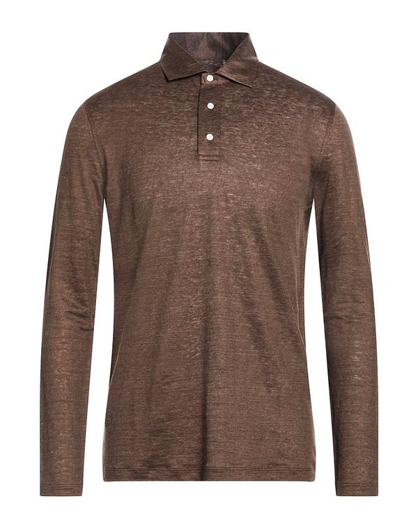 イザイア メンズ トップス ポロシャツ ISAIA ポロシャツ Dark Brown ブラウン