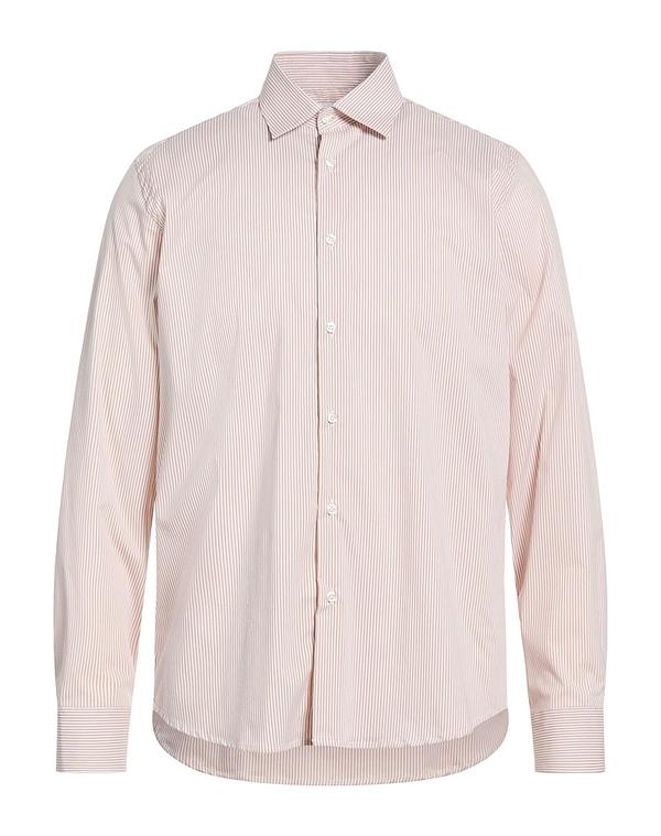 マニュエル リッツ メンズ トップス シャツ MANUEL RITZ ストライプ柄シャツ Light Brown ブラウン