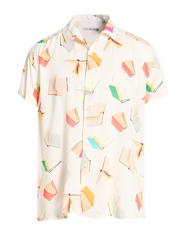 グレイ ダニエレ アレッサンドリー二 メンズ トップス シャツ GREY DANIELE ALESSANDRINI 柄入りシャツ Off White オフホワイト