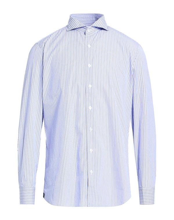 ラルディーニ メンズ トップス プルオーバー LARDINI 縞模様柄プルオーバー Light Blue 青味
