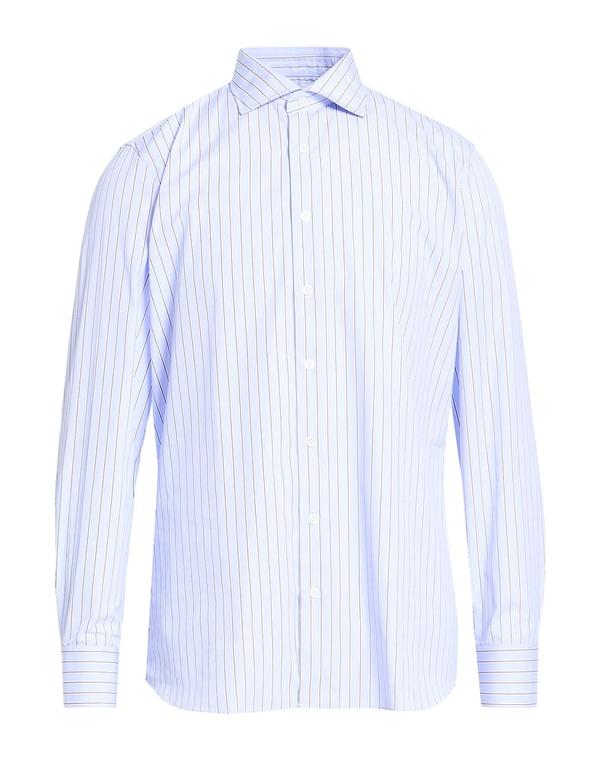 ラルディーニ メンズ トップス プルオーバー LARDINI 縞模様柄プルオーバー Sky Blue 青味