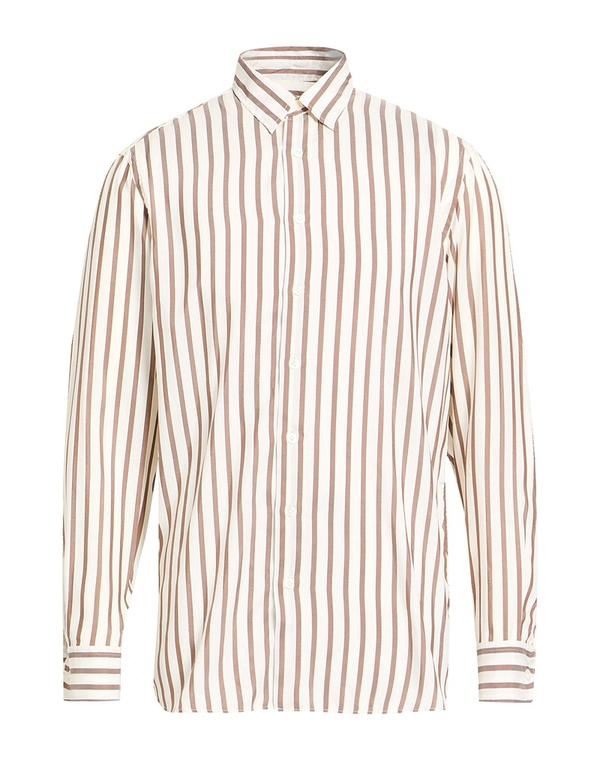 ラルディーニ メンズ トップス シャツ LARDINI ストライプ柄シャツ Brown ブラウン 62,590円