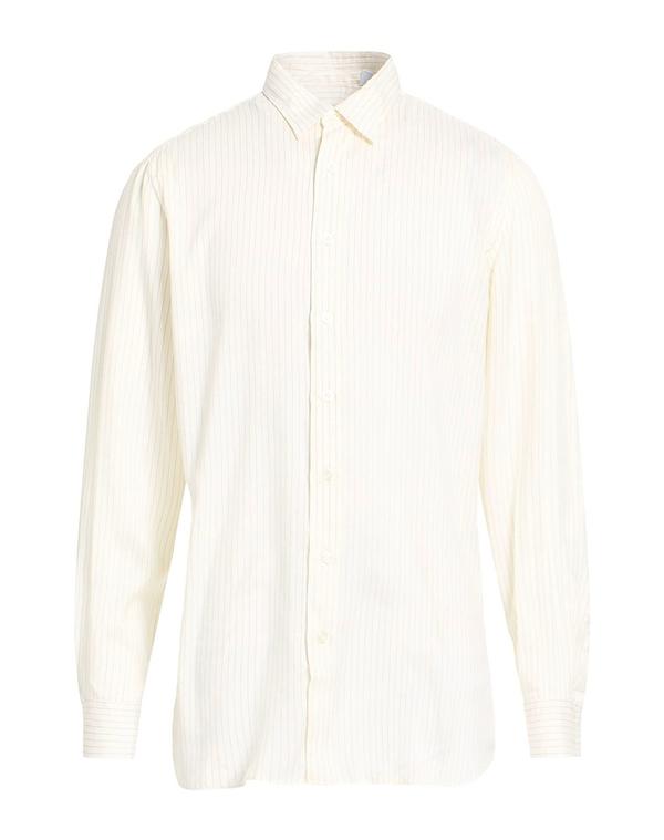 ラルディーニ メンズ トップス シャツ LARDINI ストライプ柄シャツ Off White オフホワイト