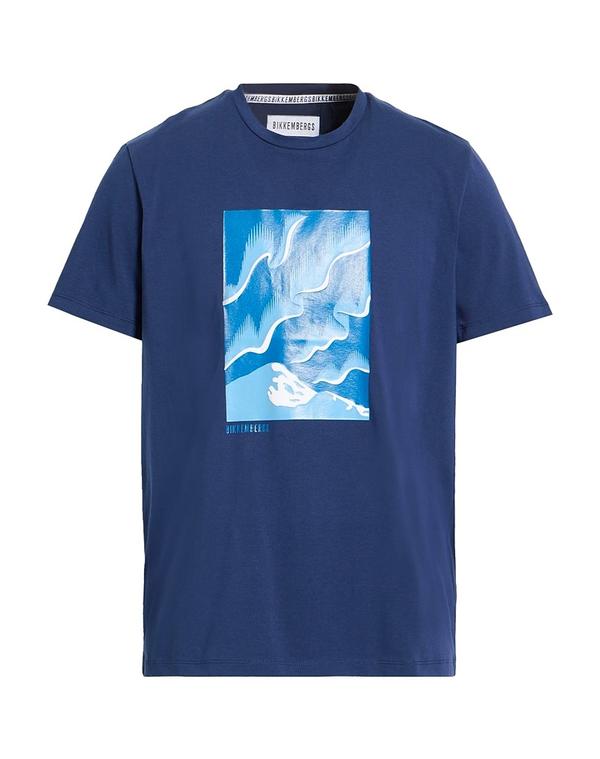 ビッケンバーグス メンズ トップス プルオーバー BIKKEMBERGS Ｔシャツ Blue 青色