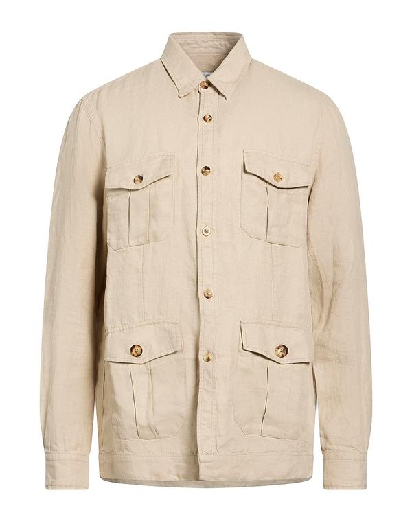 ボリオリ メンズ トップス シャツ BOGLIOLI リネンシャツ Beige ベージュ