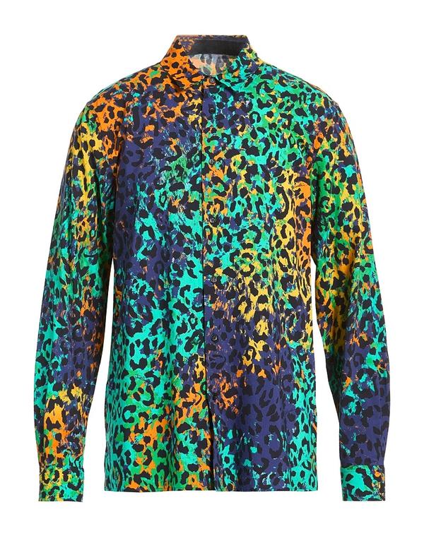 ジャストカバリ メンズ トップス シャツ JUST CAVALLI 柄入りシャツ Emerald エメラルド