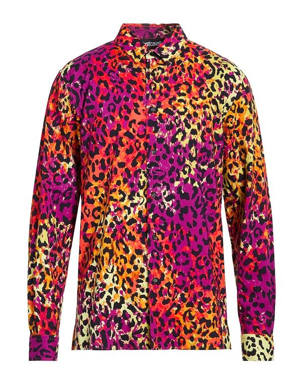 ジャストカバリ メンズ トップス シャツ JUST CAVALLI 柄入りシャツ Plum プラム
