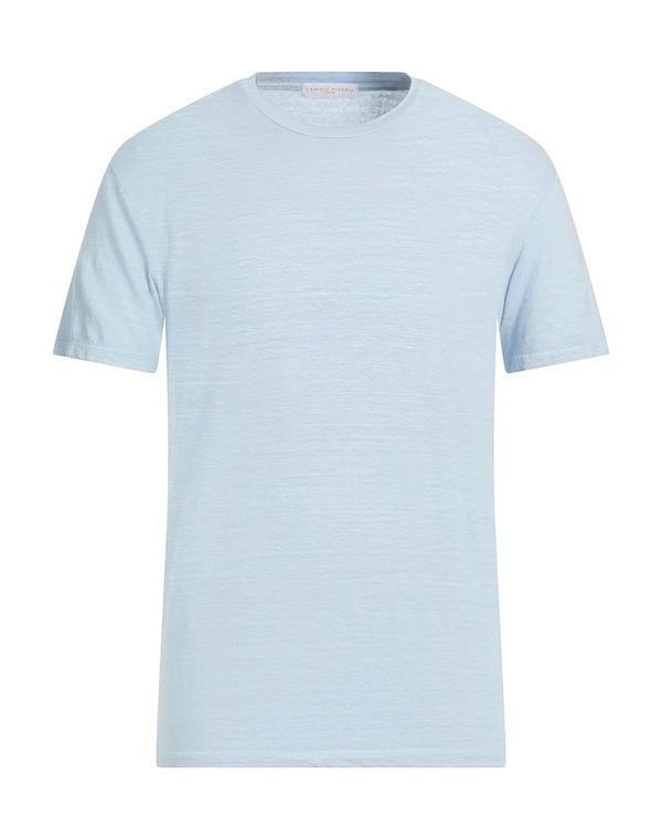 ダニエル フィエゾリ メンズ トップス Tシャツ DANIELE FIESOLI ベーシック Tシャツ Azure Blue ブルー