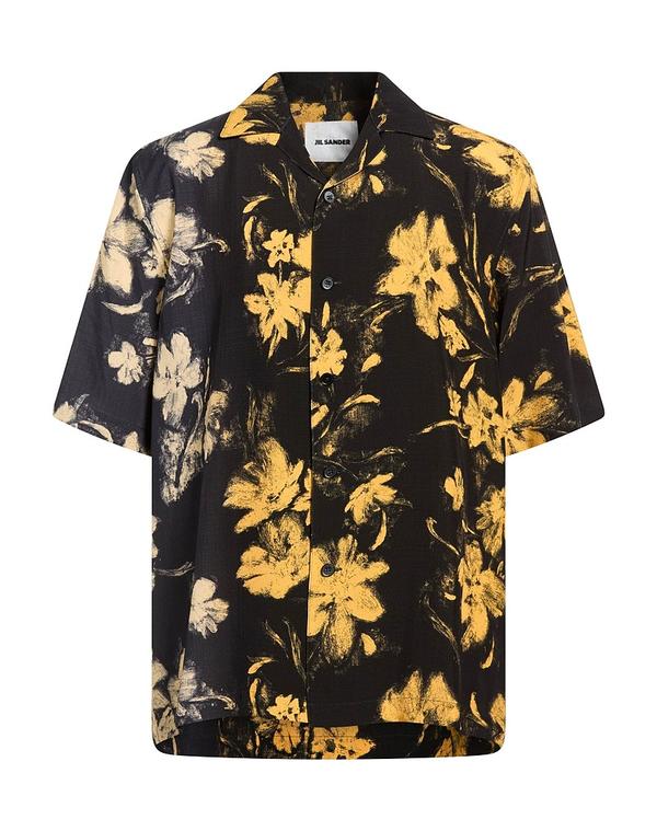 ジル・サンダー メンズ トップス シャツ JIL SANDER 柄入りシャツ Black ブラック