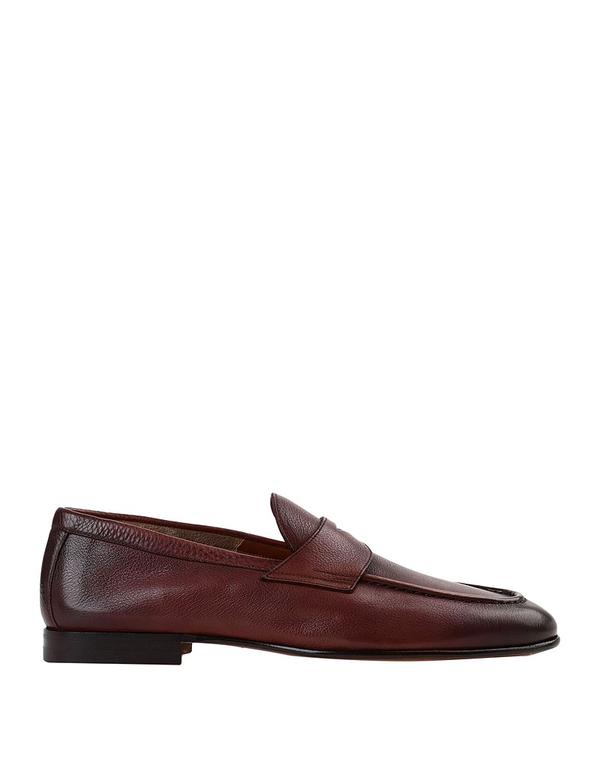 サントーニ メンズ シューズ スリッポン・ローファー SANTONI モカシン Chocolate Brown 赤銅色
