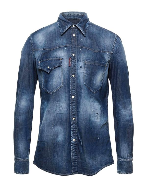 ディースクエアード メンズ トップス シャツ DSQUARED2 デニムシャツ Blue ブルー