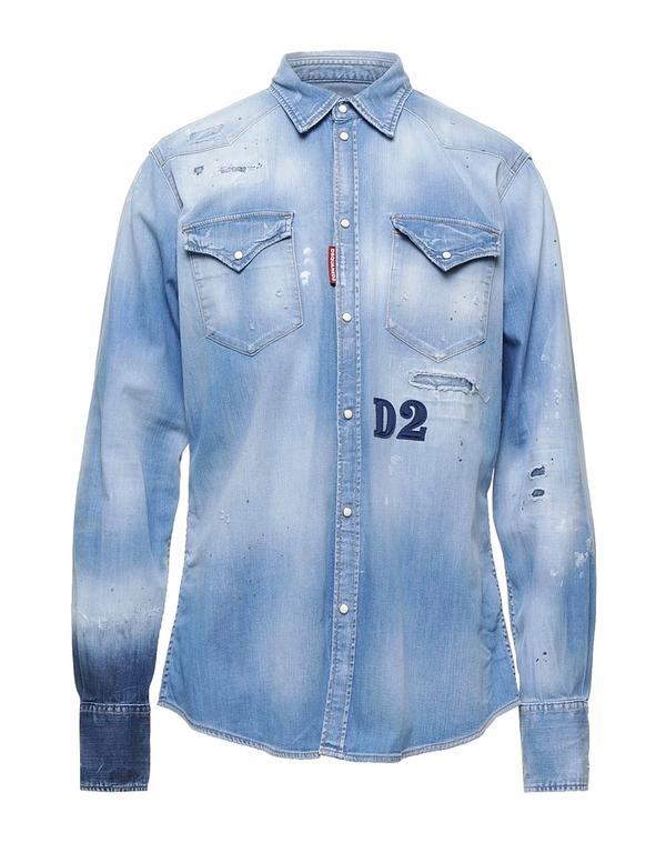 ディースクエアード メンズ トップス シャツ DSQUARED2 デニムシャツ Blue ブルー