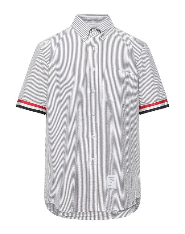 トムブラウン メンズ トップス シャツ THOM BROWNE ストライプ柄シャツ Gray グレー