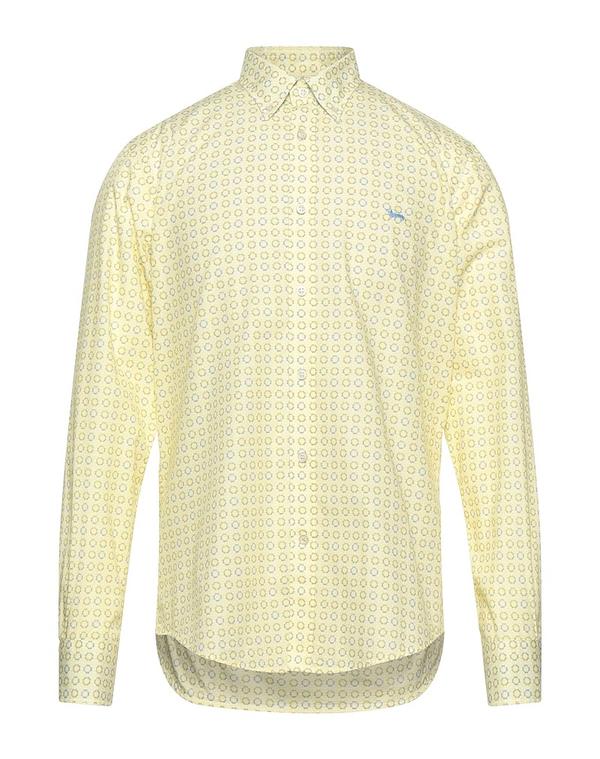 ハーモント \u0026 知恵袋 メンズ トップス プルオーバー HARMONT \u0026 BLAINE 柄入り口・入口プルオーバー Yellow 黄色
