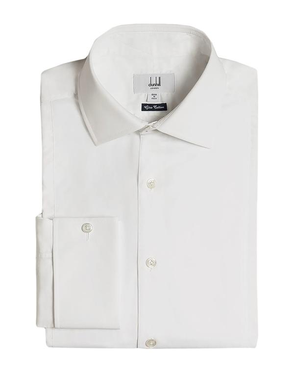 ダンヒル メンズ トップス シャツ DUNHILL 無地シャツ White ホワイト