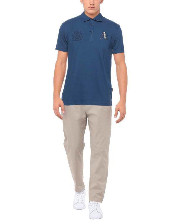アクアスキュータム メンズ ポロシャツ トップス Blue Polo shirt 
