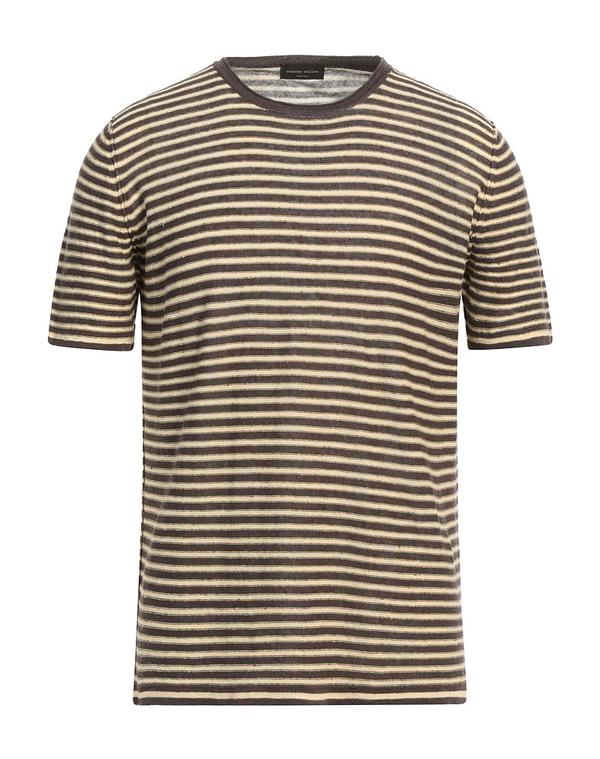 ロベルトコリーナ メンズ トップス プルオーバー ROBERTO COLLINA ティーシャツ Dark Brown 赤銅色