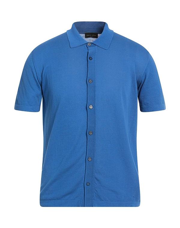 ロベルトコリーナ メンズ トップス プルオーバー ROBERTO COLLINA 無地プルオーバー Blue 青味