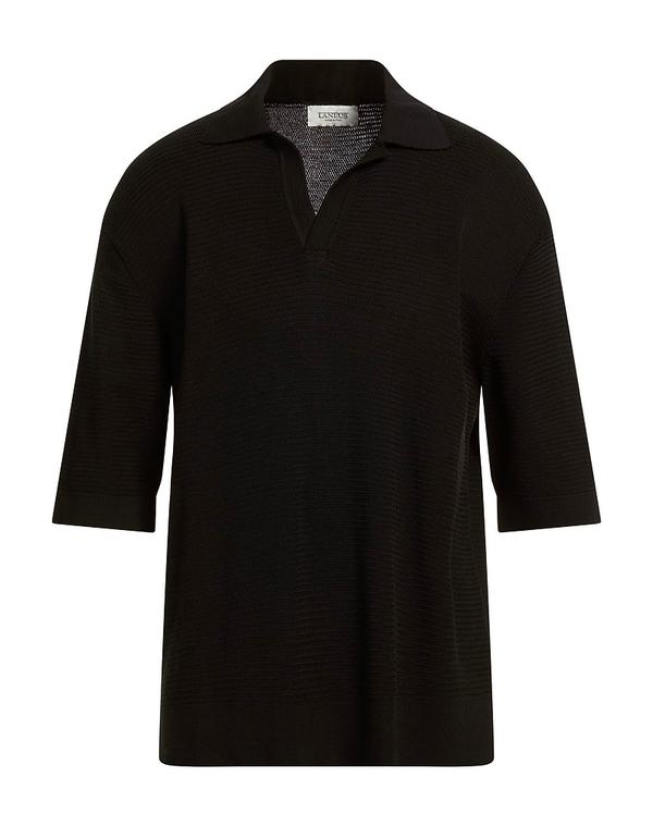 ラネウス メンズ トップス シャツ LANEUS プルオーバー Black ブラック