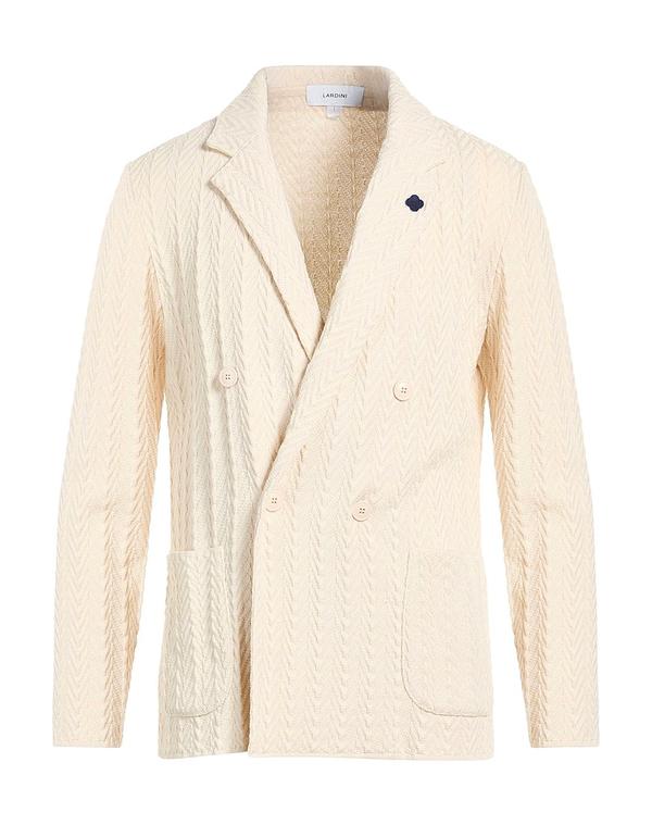 ラルディーニ メンズ アウター ジャケット・ブルゾン LARDINI テーラードジャケット Off White オフホワイト｜ReVida 店