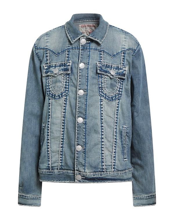トゥルーレリジョン メンズ アウター ジャケット・ブルゾン TRUE RELIGION デニムブルゾン Blue ブルー 13,855円