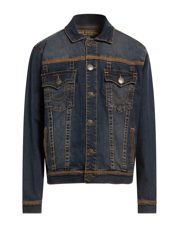 トゥルーレリジョン メンズ アウター ジャケット・ブルゾン TRUE RELIGION デニムブルゾン Blue ブルー