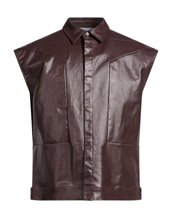 リックオウエンス メンズ アウター ジャケット・ブルゾン RICK OWENS デニムブルゾン Chocolate Brown ブラウン