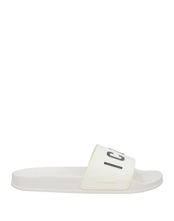 ディースクエアード メンズ シューズ サンダル DSQUARED2 横すべりサンダル＆家庭用スリッパ White 白いこと