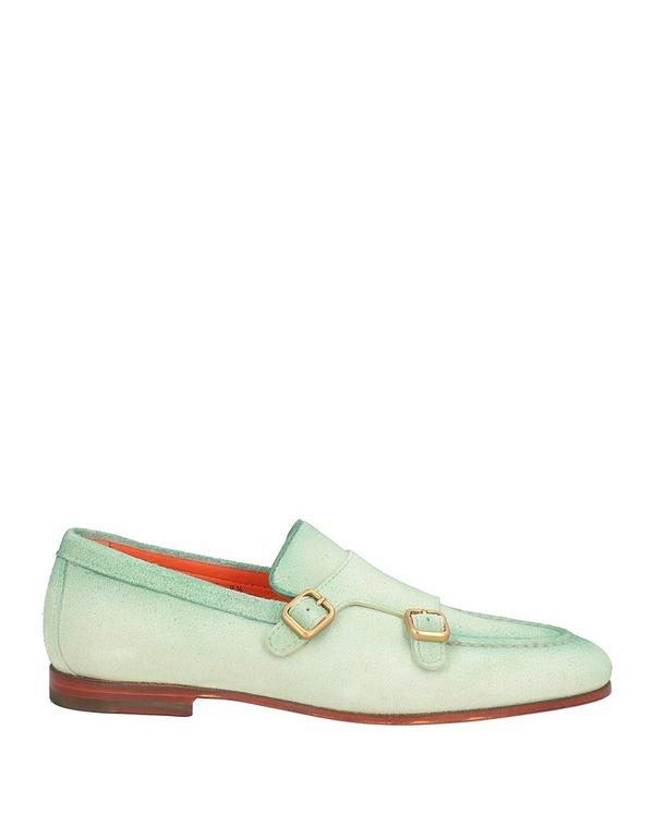 サントーニ メンズ シューズ スリッポン・ローファー SANTONI モカシン Light Green グリーン