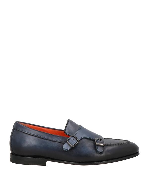 サントーニ メンズ シューズ スリッポン・ローファー SANTONI モカシン Midnight Blue ブルー