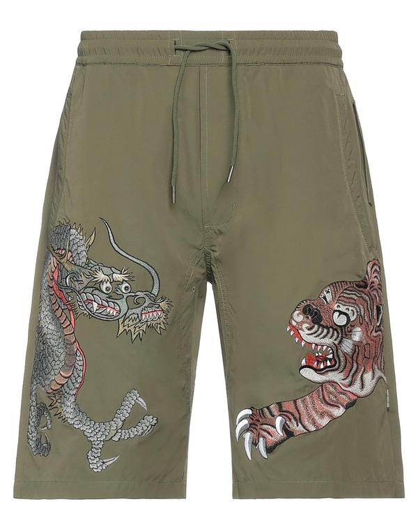 マハリシ メンズ ボトムス ハーフパンツ・ショーツ MAHARISHI ショートパンツ＆バミューダパンツ Military Green グリーン