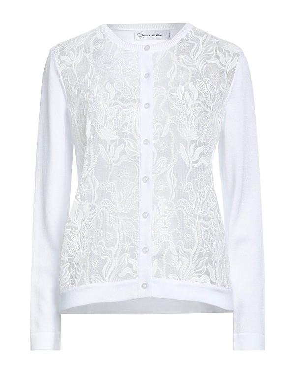 オスカー デ ラ レンタ レディース 編み物 ジレー OSCAR DE 天使の都市 RENTA ジレー White 白いこと