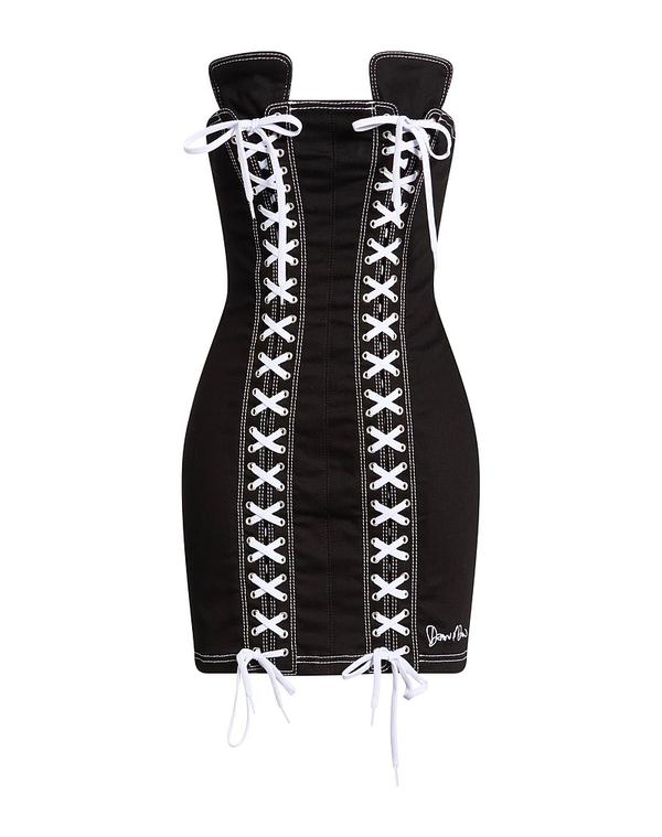 ディースクエアード レディース ドレス DSQUARED2 ミニワンピース・ドレス Black ブラック