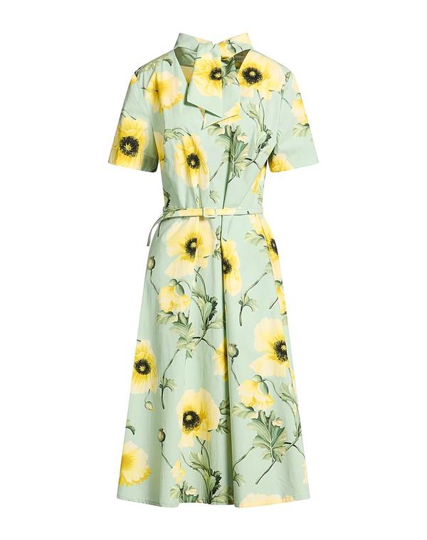 オスカー デ ラ レンタ レディース ドレス ミディ丈ワンピース OSCAR DE LA RENTA ひざ丈ワンピース Light Green グリーン