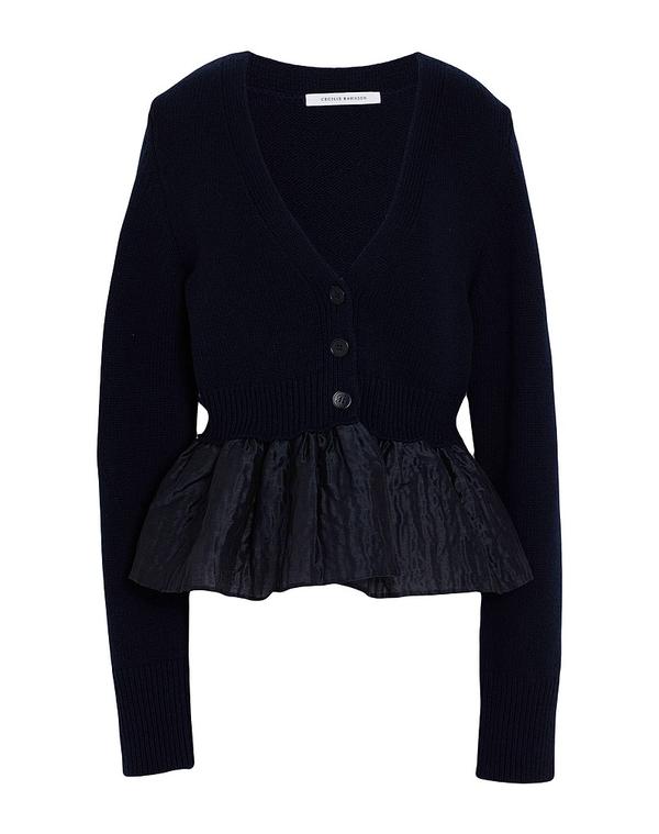セシリエバンセン レディース ニット カーディガン CECILIE BAHNSEN カシミヤニット Navy ネイビー