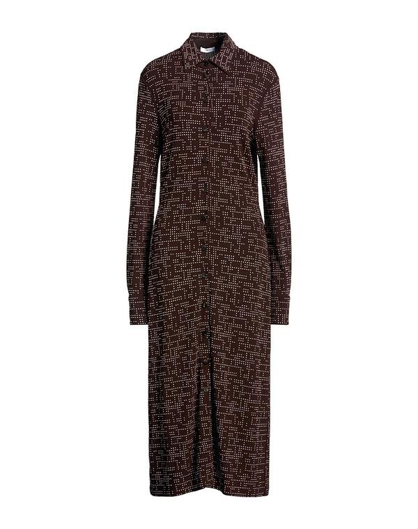 フェラガモ レディース ドレス ミディ丈ワンピース FERRAGAMO ひざ丈ワンピース Dark Brown ブラウン
