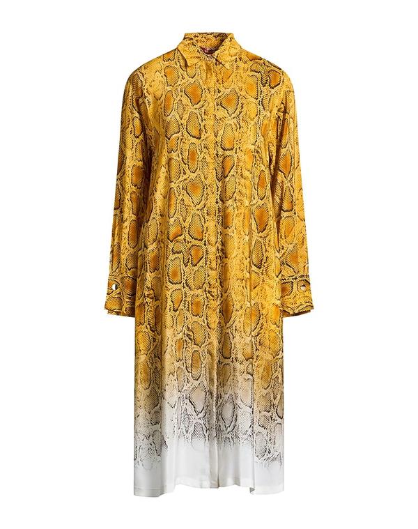 マックスマーラ レディース ドレス ミディ丈ワンピース MAX MARA STUDIO ひざ丈ワンピース Yellow イエロー