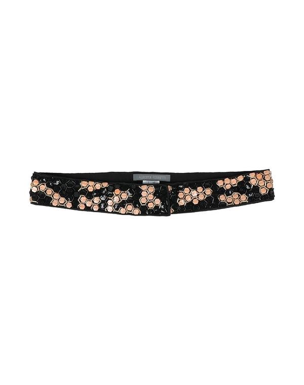 アルベルタ フェレッティ レディース なめし革小物 三尺帯 ALBERTA FERRETTI 幅ひろい三尺帯 Black 黒いこと