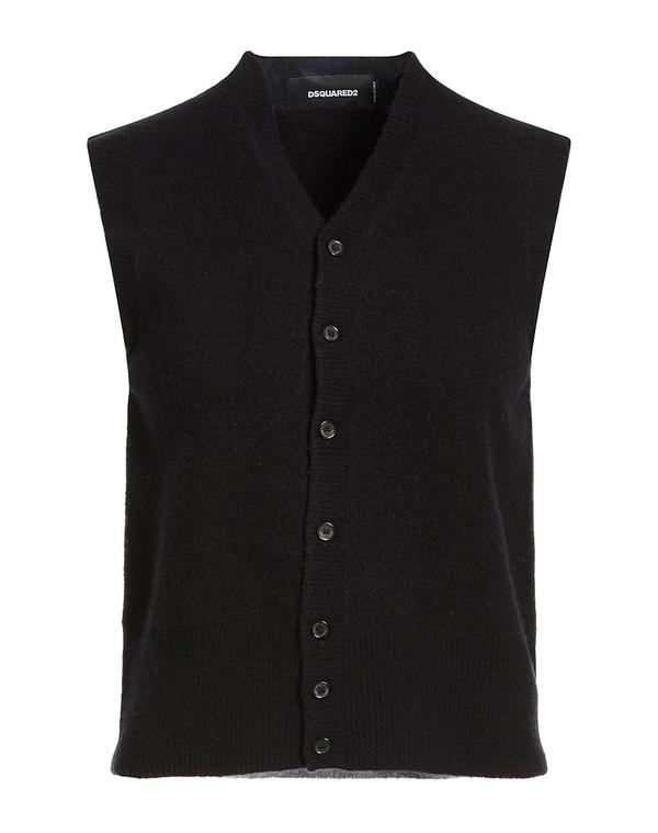 ディースクエアード レディース ニット カーディガン DSQUARED2 ニットベスト Black ブラック