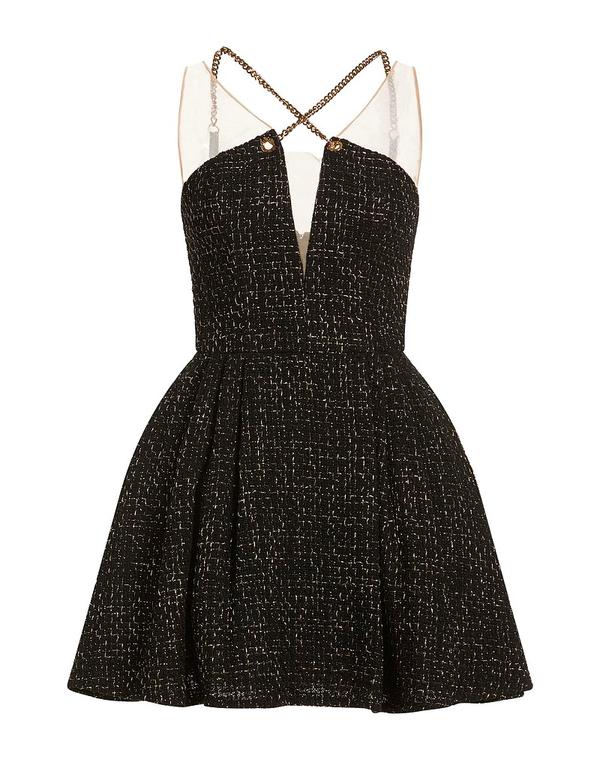 エリザベッタフランキ レディース ドレス ELISABETTA FRANCHI ミニワンピース・ドレス Black ブラック