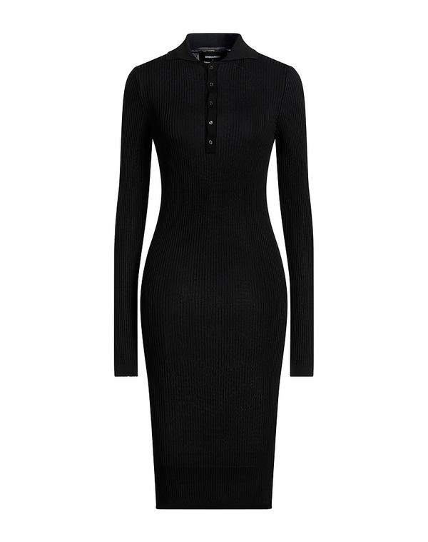 ディースクエアード レディース ドレス ミディ丈ワンピース DSQUARED2 ひざ丈ワンピース Black ブラック 84,590円