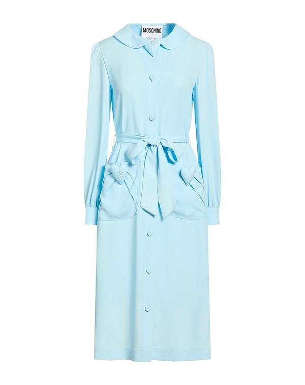 モスキーノ レディース ドレス ミディ丈ワンピース MOSCHINO ひざ丈ワンピース Sky Blue ブルー