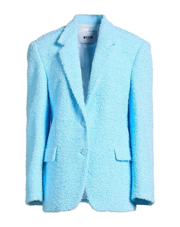 エムエスジイエム レディースーツ ブレザー MSGM テーラードジャケット Light Blue ブルー