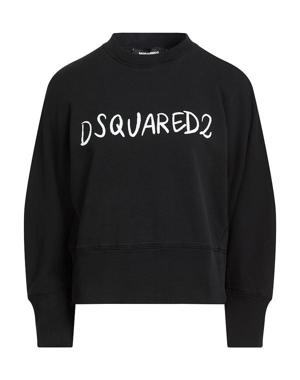 ディースクエアード レディース トップスウェットシャツ DSQUARED2 汗水 Black 黒いこと
