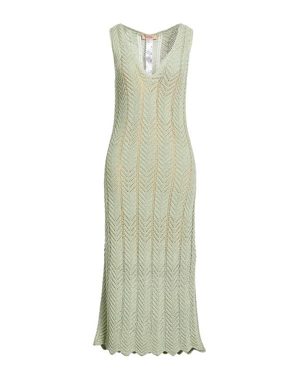 ツインセット レディース ドレス ミディ丈ワンピース TWINSET サマードレス Light Green グリーン｜ReVida 店 29,452円