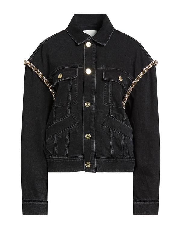 サンドロ レディース アウター SANDRO デニムブルゾン Black ブラック