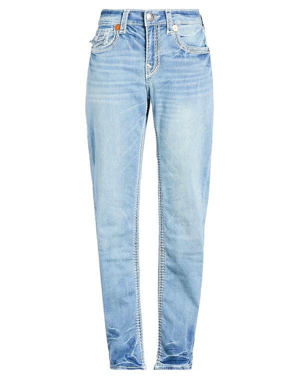 トゥルーレリジョン レディース ボトムス デニム TRUE RELIGION ストレートレッグ Blue 青み